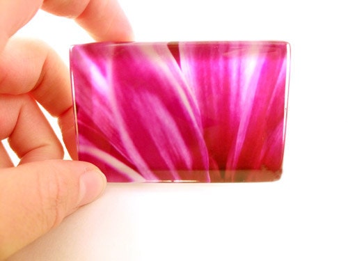 Pink Flower Magnets - (Set of 2)