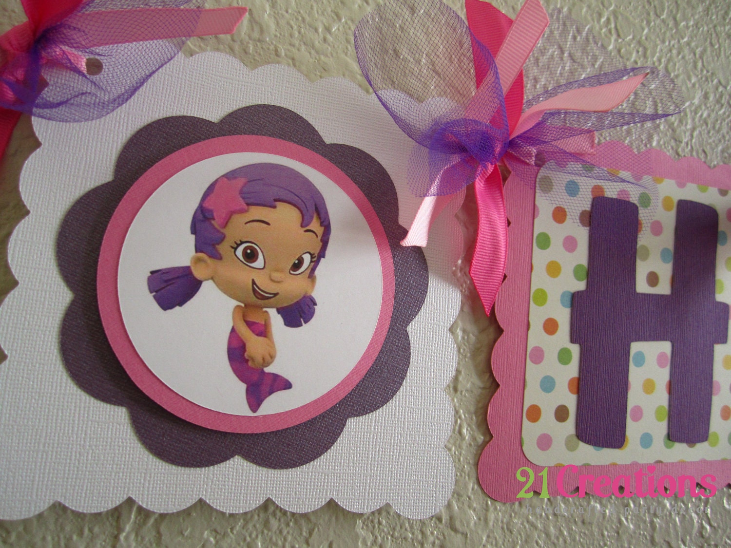Bubble Guppies Oona Birthday Banner Il_170x135