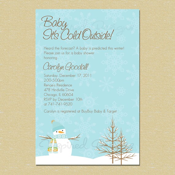 Baby It's Cold Outside...Winter Wonderland Baby Shower Invitation (Neutral - Boy/Girl) Il_570xn