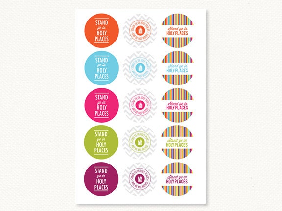 2013 Young Women Theme - Stand ye in Holy Places - Bottlecap 1in round images
