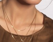 18k Gold Over Sterling Silver Multi Layered PASTEL PALE PINK Rose Quartz necklace - Handmade Triple chain set with oval Quartz pendant