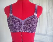 vintage bullet bra purple lace 1950s/60s rockabilly pinup burlesque