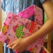 Girls Crayon Case- Travel Art Tote With Crayons and Sketch Pad- Pink Turtles