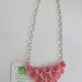 Pink Crocodile Stitch Necklace J21