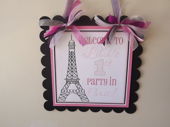 Ooh La La Collection: Door Sign, Party Sign Il_570xn
