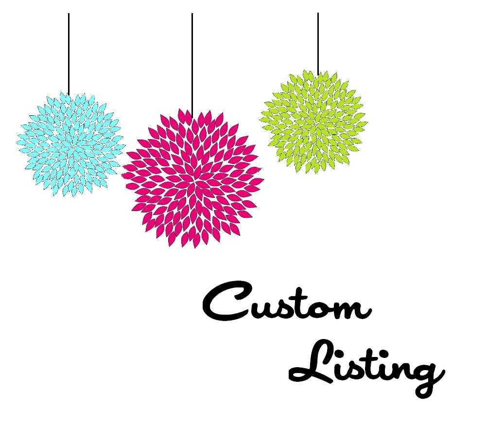 Custom Listing for AlisonLovesAndy
