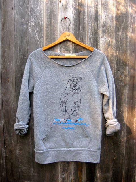 goin to the lake Bear Sweatshirt, Bear Sweater, Camping Top, S,M,L,XL