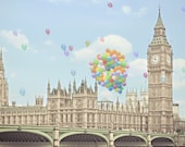 London Photography - A London Celebration - fine art photography print of balloons over Big Ben