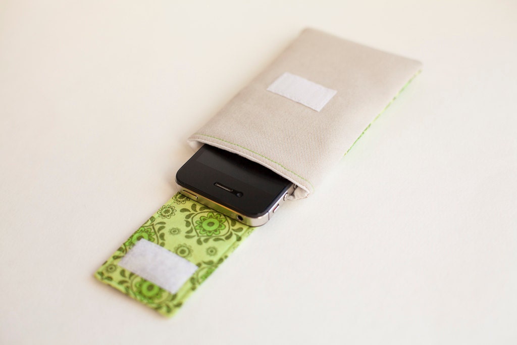 iPhone 4 Case - Lime Green iPhone Sleeve - Lime Green Gadget Case by Di Nuovo