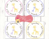 Baby Giraffe / Jungle Theme Address Labels - Great for Baby Showers and Thank you's - Pick Your Colors - Printable File Il_170x135