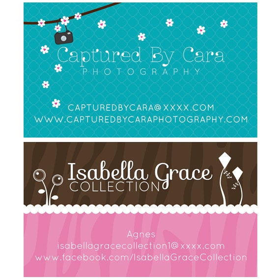 Custom Business Card Design - single-sided, original, one-of-a-kind
