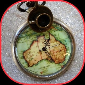 Alice in Wonderland necklace pendant charm locket TEA TIME Steampunk pocket WATCH-- never late for your T E A