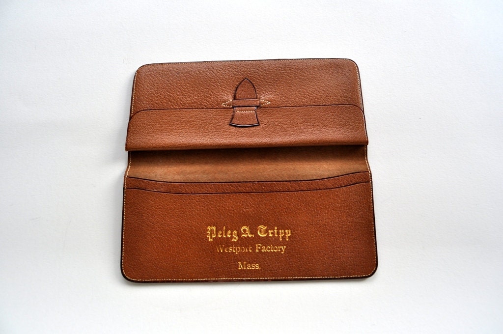 Antique Mark Cross Leather Wallet Document Holder