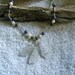 Sea glass necklace with pearls. Sea glass jewelry.
