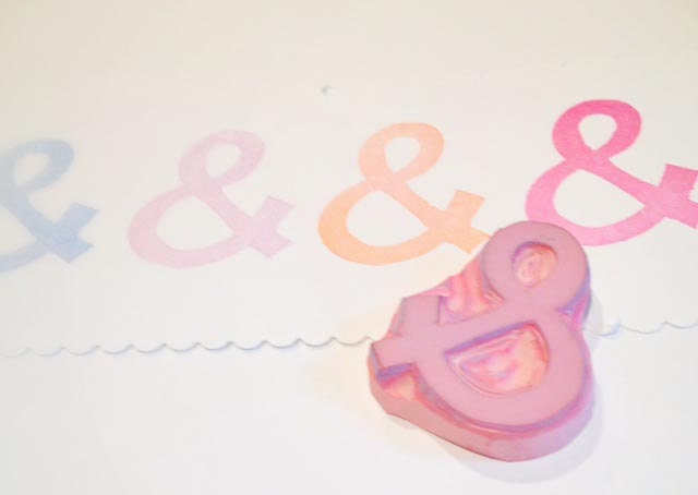 Ampersand Rubber Stamp Hand Carved For Scrapbooking Cards Stationary