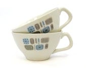 Mid Century Modern Temporama Duragloss Teacups