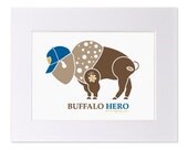 Male Art Print EMT Hero Buffalo Matted Art 8x10