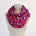 Loop Scarf Infinity Scarf Floral Scarf Womens Scarf Pink Blue White