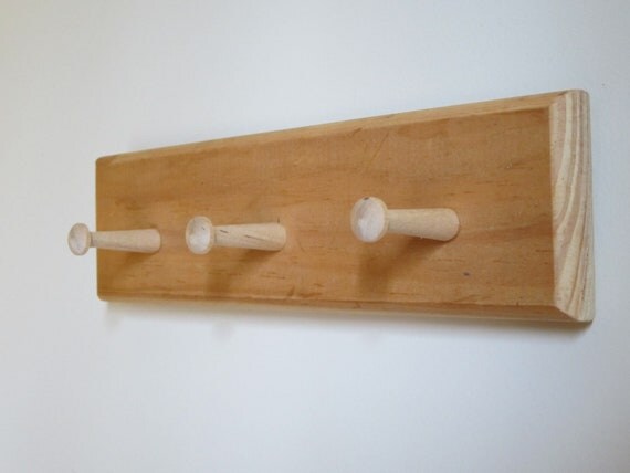 SALE 20% OFF / Unfinished Shaker Peg Rack - White Pine
