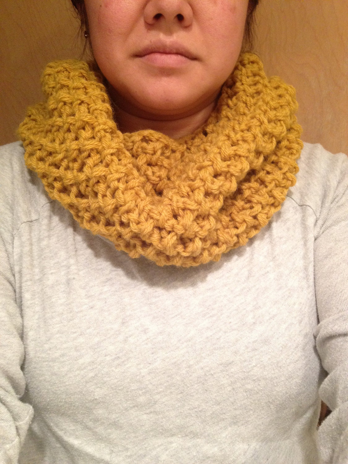 Ember Wool Blend Cowl in Mustard