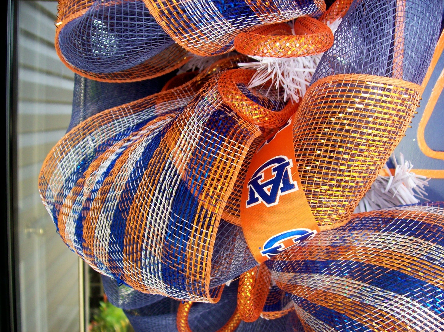 Deco Mesh Auburn Fan Wreath
