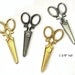 40 Scissor Charms, brass scissor charms, destash, brass charms, lot, supply, supplies, brass scissors, for making jewelry