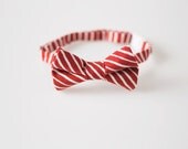 Boys Bowtie - Red and White Stripes