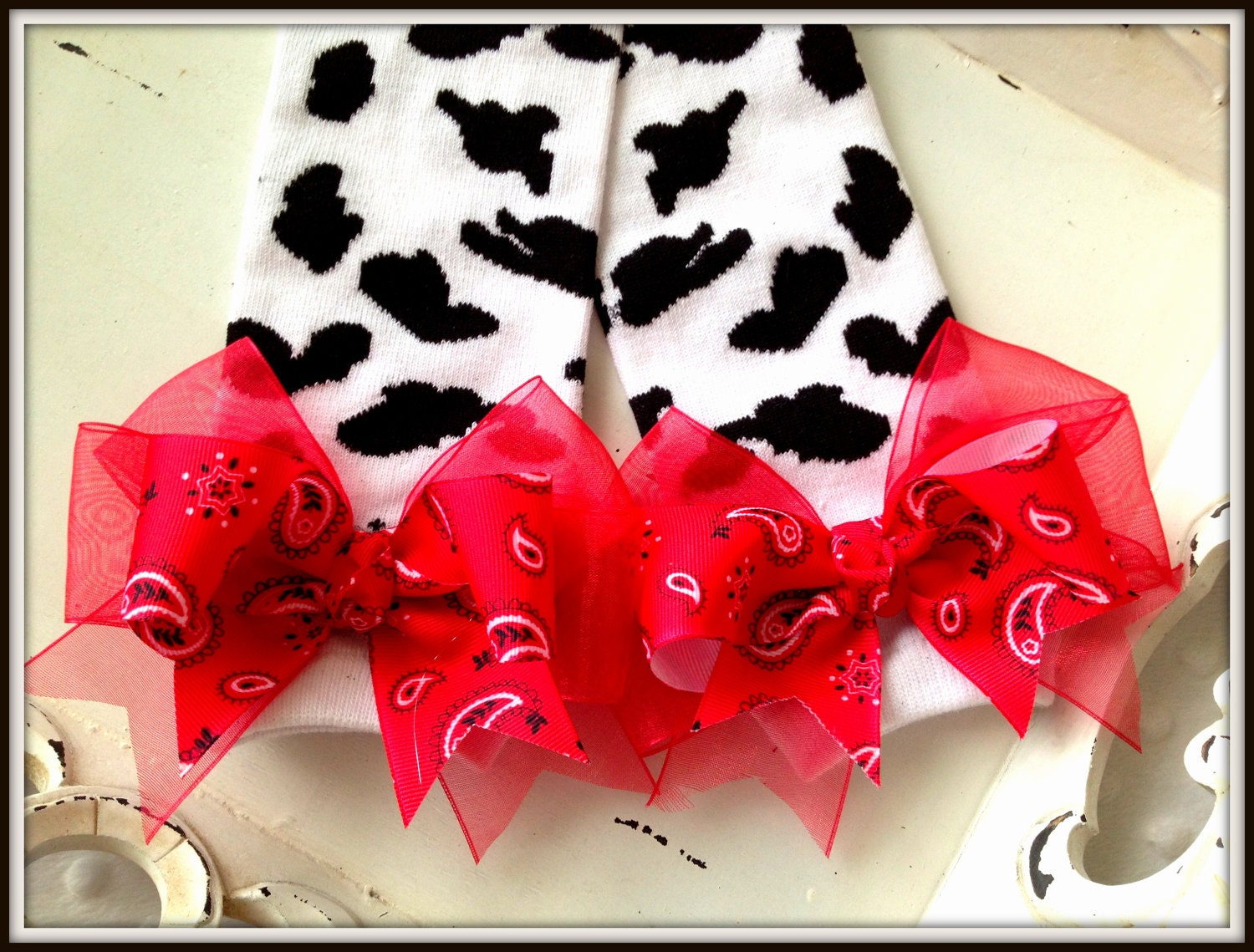 Cow Cowboy Cowgirl Baby Bib Farm Birthday Party