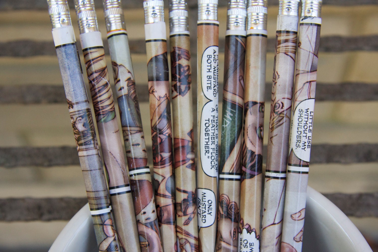 5 Alice in Wonderland comic pencils - NEW to the shop