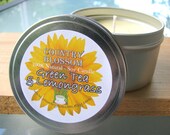 Green Tea & Lemongrass 8 oz Tin Soy Wax Candle