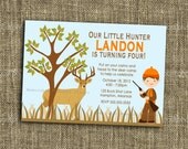 PRINTABLE INVITATIONS Hunting Birthday Invitation - Deer Hunter Custom Printable - Memorable Moments Studio