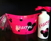 Personalized Disney Inspired Bucket and Water Bottle