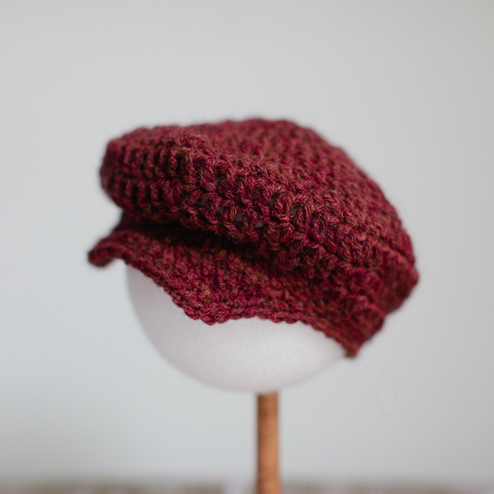 Newsboy Cap - Burgundy