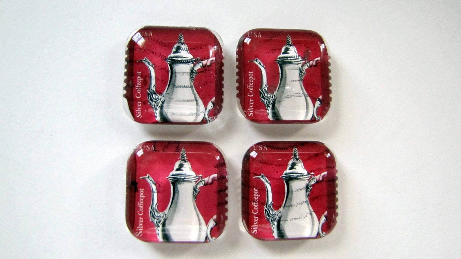 Coffee Pot postage stamp magnet