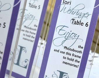 Personalized Escort Cards for Photo Booth Frames