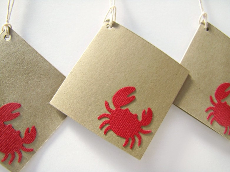Crab gift tags by Kiwi Tini Creations