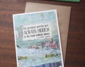 Greeting Card - graduation birthday congratulations engagement adventure roald dahl quote - by Paper Taxi