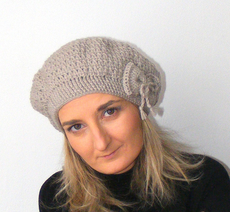 hand-crocheted hat, beige hat ,women crochet hat ,fashion accessories ,winter trend ,for her, 2013 trends