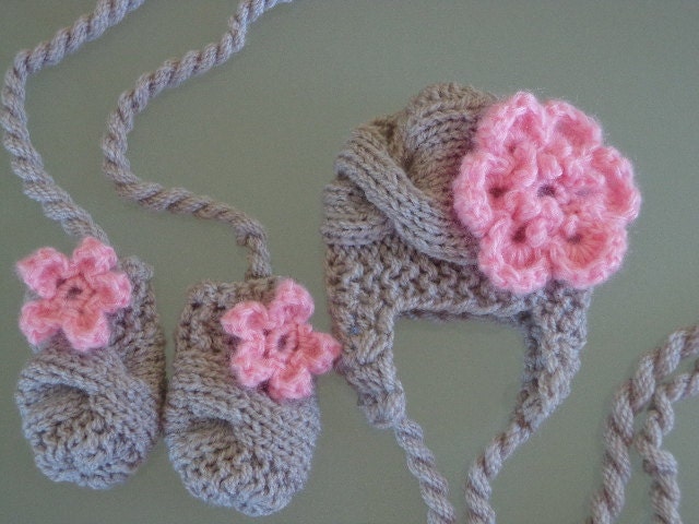 Knit Baby Mittens Hats Set, Children Hat Mittens, Mittens and Hat, Kids Hats and Mittens, Baby Girl Hat Mittens, Baby Hat and Mittens