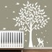 Children's Tree Decal - Vinyl Wall Decals - nursery decals with Butterflies,TREE , birds & fawn