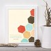 Jane Austen Digital Art Print Poster - Know Your Own Happiness - Geometric Honeycomb Southwest Inspired Aqua Red Brown
