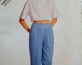 Vintage 1980s Womens Sewing Pattern Pullover Shirt Tapered Leg Pants See & Sew 6178  Bust 36-40" UNCUT