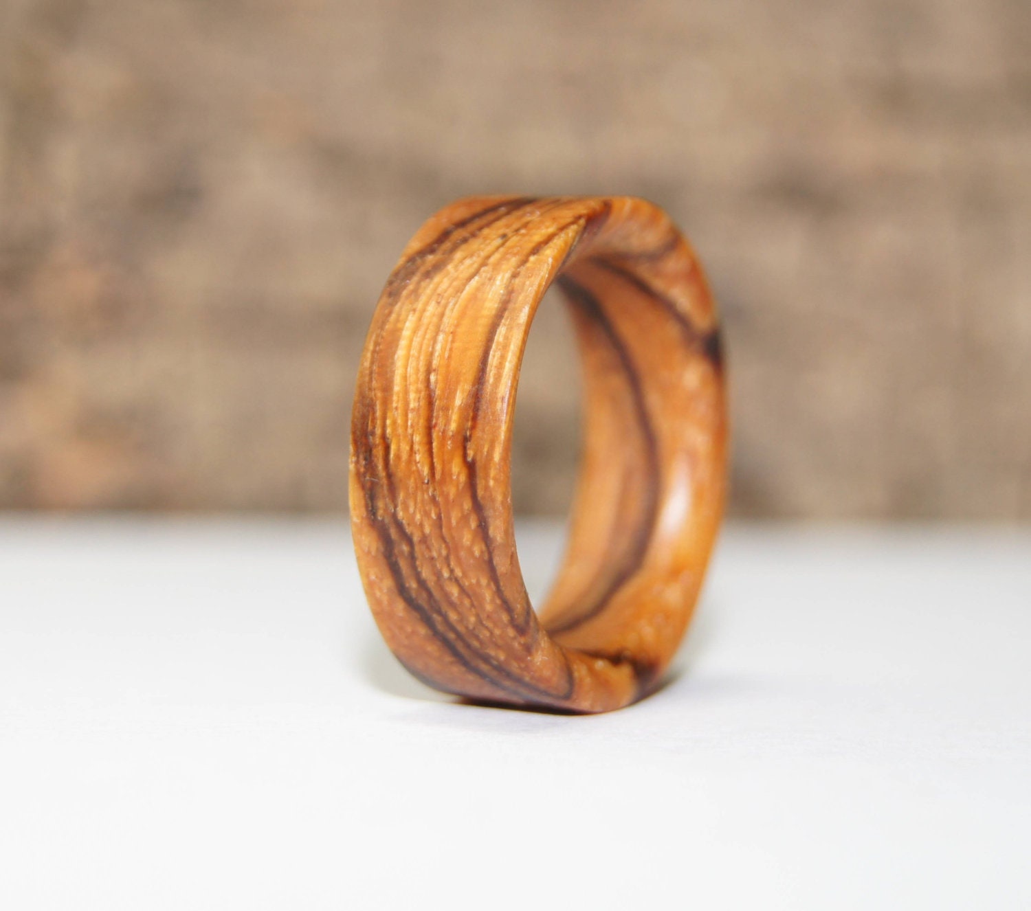 Wooden Ring Size 9 - Zebra Wood Ring