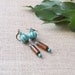 Bohemian dangle earrings in brown and turquoise - vintage earrings -s gift under 30