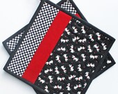 Darling Doggie - Handmade Quilted Potholders - Set of Two