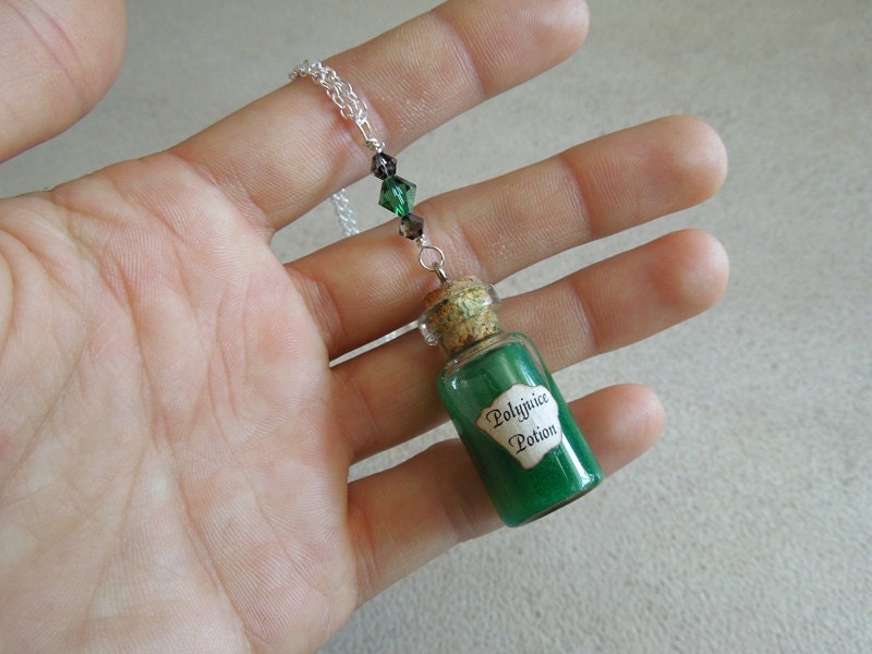 SALE - Polyjuice Potion - Wizard Potion - Silver and Swarovski Crystals