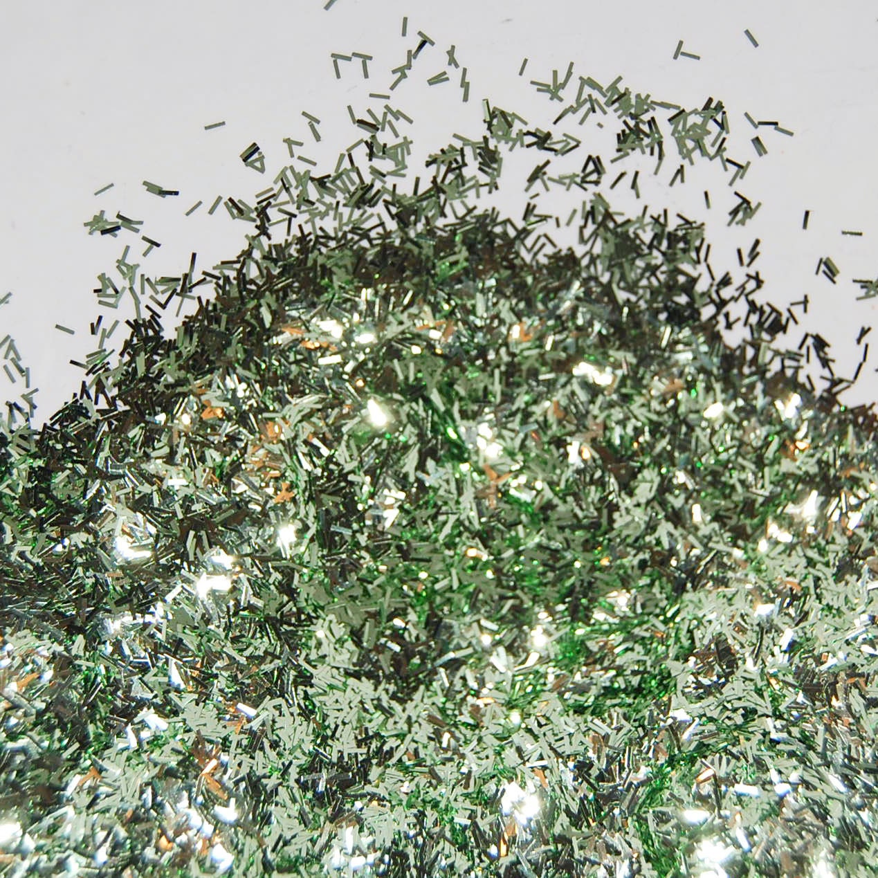 Sea Green SOLVENT RESISTANT Glitter BARS 0.062 x 0.0125 - 1 Fl. Ounce for Glitter Nail Art, Glitter Nail Polish and Glitter Crafts