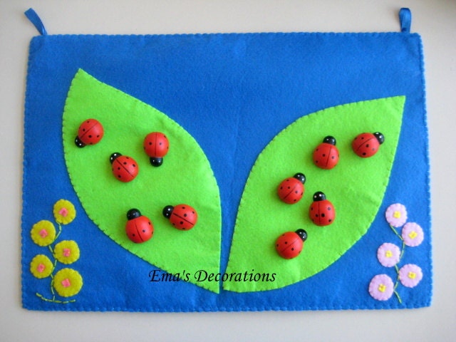Counting Ladybugs Board For Kindergarten