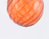 Hand Blown Glass Ball Orb Window Hanging Ornament Suncatcher Golden Peach - AvolieGlass