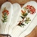 Reserved Cindy ......Kit of white rowan berries mittens for mother and daughter